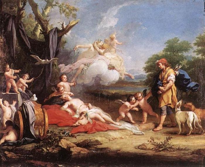 Jacopo Amigoni Venus and Adonis oil painting picture